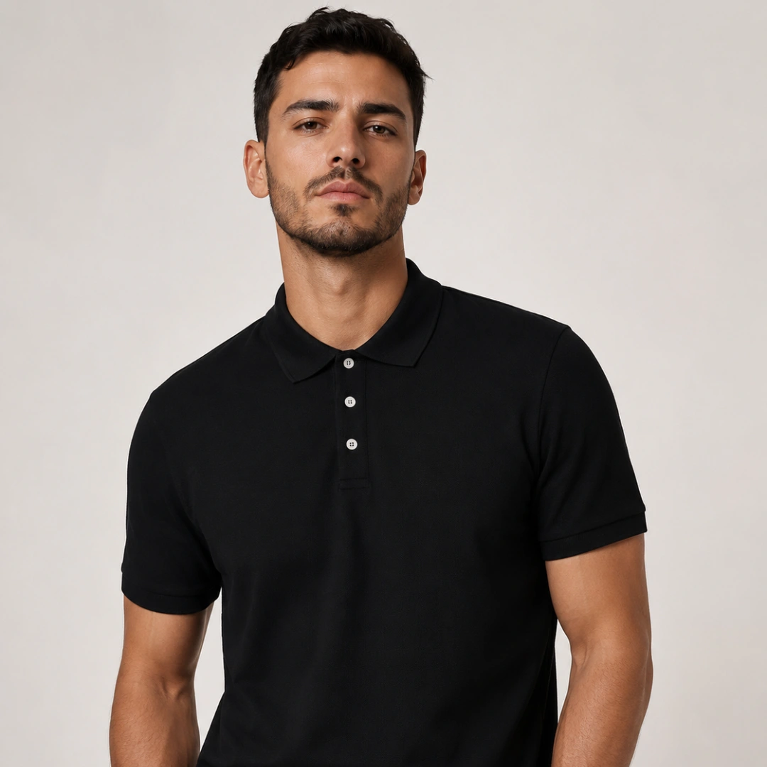 Polo masculina · Regular · gola estruturada